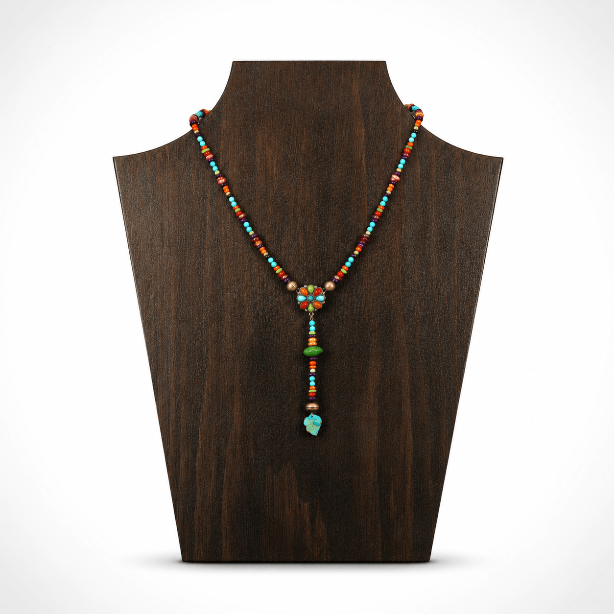 Peyote Bird_Multi Flower Dangle_Serape Bleu